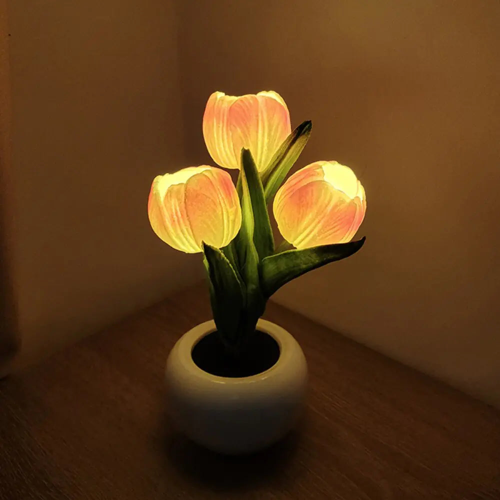 LED Tulip Flower Pot Lamp