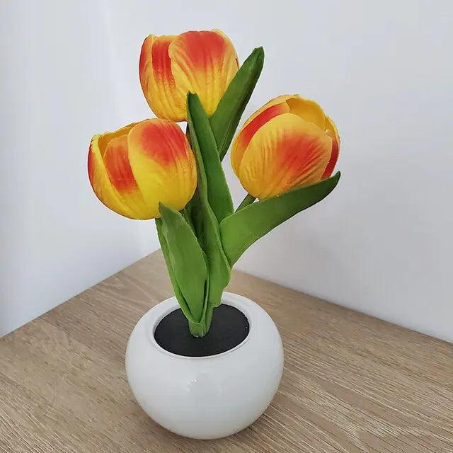 LED Tulip Flower Pot Lamp