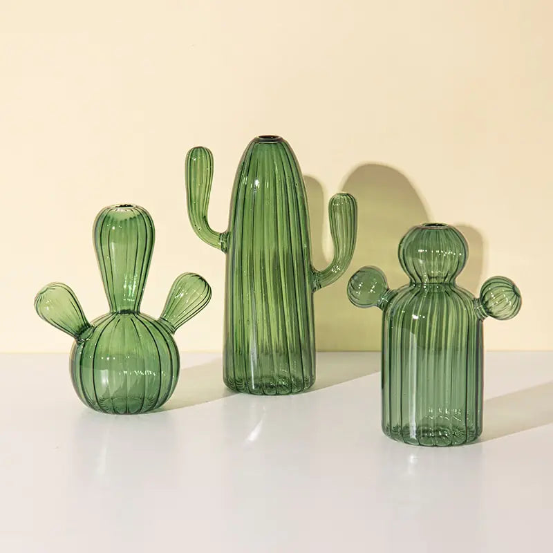 Cactus Glass Vase for Elegant Interior