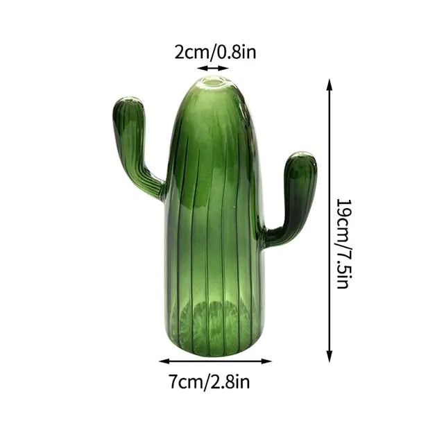 Cactus Glass Vase for Elegant Interior