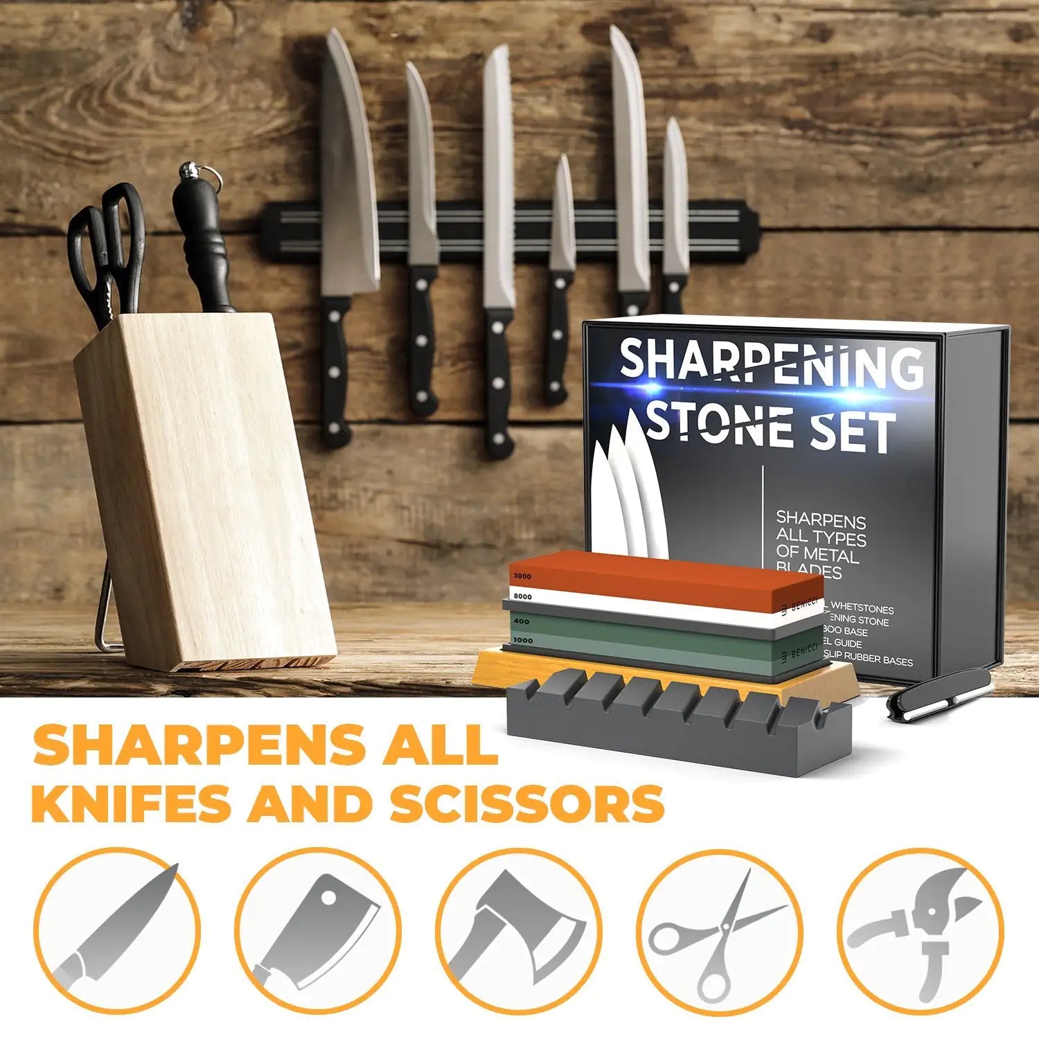 Knife Sharpening Stone Kit