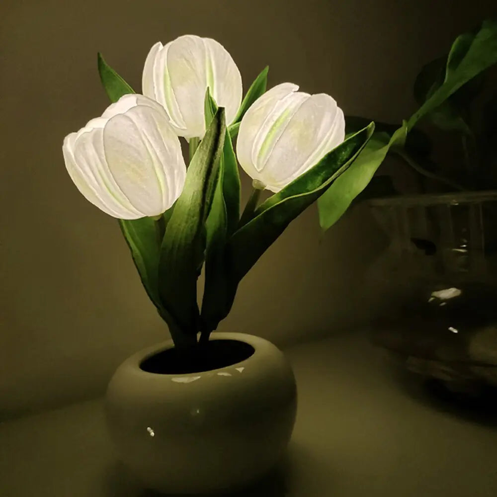 LED Tulip Flower Pot Lamp